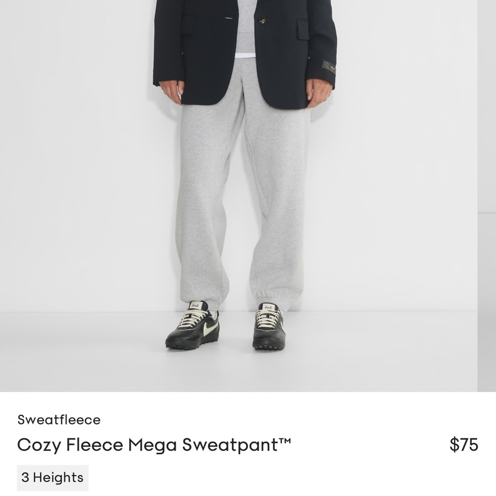 Artizia Mega Cozy Fleece Sweatpants - Heather Dover Grey